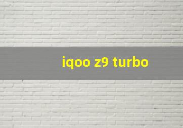 iqoo z9 turbo